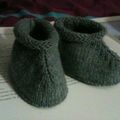 chaussons bébé gris souris