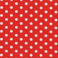 coupon tissu patchwork graphique motif à pois, rouge, blanc, env. 50x50 cm