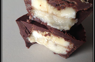 Bouchées gourmandes au chocolat, banane et beurre de cacahuète (vegan)