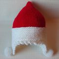 un bonnet pour noël , bébé 0/3 mois