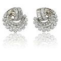 A pair of Art Déco diamond earrings, by Lacloche Frères