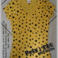 Article 5 - T-shirt Only jaune étoilé