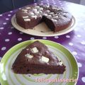 Fondant au chocolat et pépite de chocolat blanc 