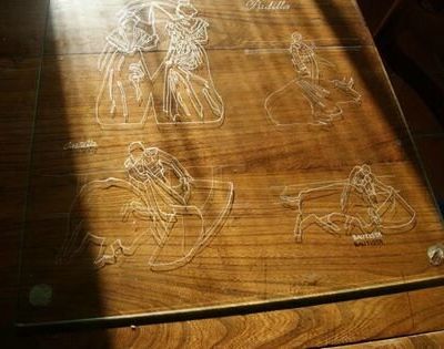 test gravure sur verre 