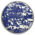 A rare large blue and white circular plaque, Ming dynasty, Wanli period (1573-1620)
