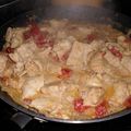 MIJOTE DE POULET AU CURRY ET PUREE D'AIL