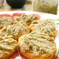 Lentilles vertes du Puy et ses tartinades aux anchois et à la ciboulette