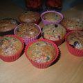 Muffins aux fruits rouges et flocons d'avoine