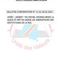 BULLETIN D’INFORMATION N° 21 DU 05.02.2020 