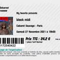 black midi - samedi 28 novembre 2021 - Cabaret Sauvage (Paris)