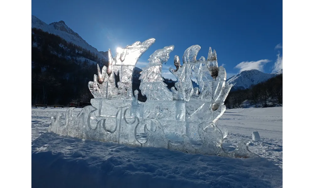 Sculptures sur glace à Valloire 