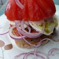 Hamburger de tomate...avec des Coeurs-de-Boeuf