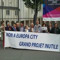 EUROPA CITY, UN GARE EN PLEIN CHAMP, UN PROJET INUTILE RASSEMBLEMENT LE 9 FEVRIER 2013 A 10H A GONESSE 