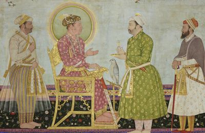 Jahangir offers jewels to Asaf Khan, India, Deccan, probably Golconda, late 17th century