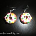 Boucles d'oreilles "donut" nouveau colori