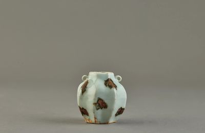 Facetted Jarlet with Two Loop Handles, Yuan dynasty (1271-1368)