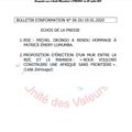 BULLETIN D’INFORMATION N° 06 DU 19.01.2020