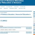 The Journal of Distance Education / Revue de l'Éducation à Distance Vol. 25, No 2 (2011)