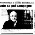 La Ciotat - Ceyreste - Article de presse paru dans le journal "La Marseillaise" - Robert-Pierre PELLOUX en campagne.