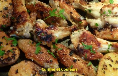 Ailes de poulet grillées au mélange du trappeur, à la poêle 
