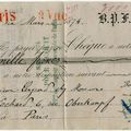 Les chèques de place à place après le 19 février 1874