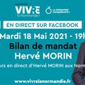 Mardi 18 mai 2021 19heures: Adresse d'Hervé MORIN aux Normands