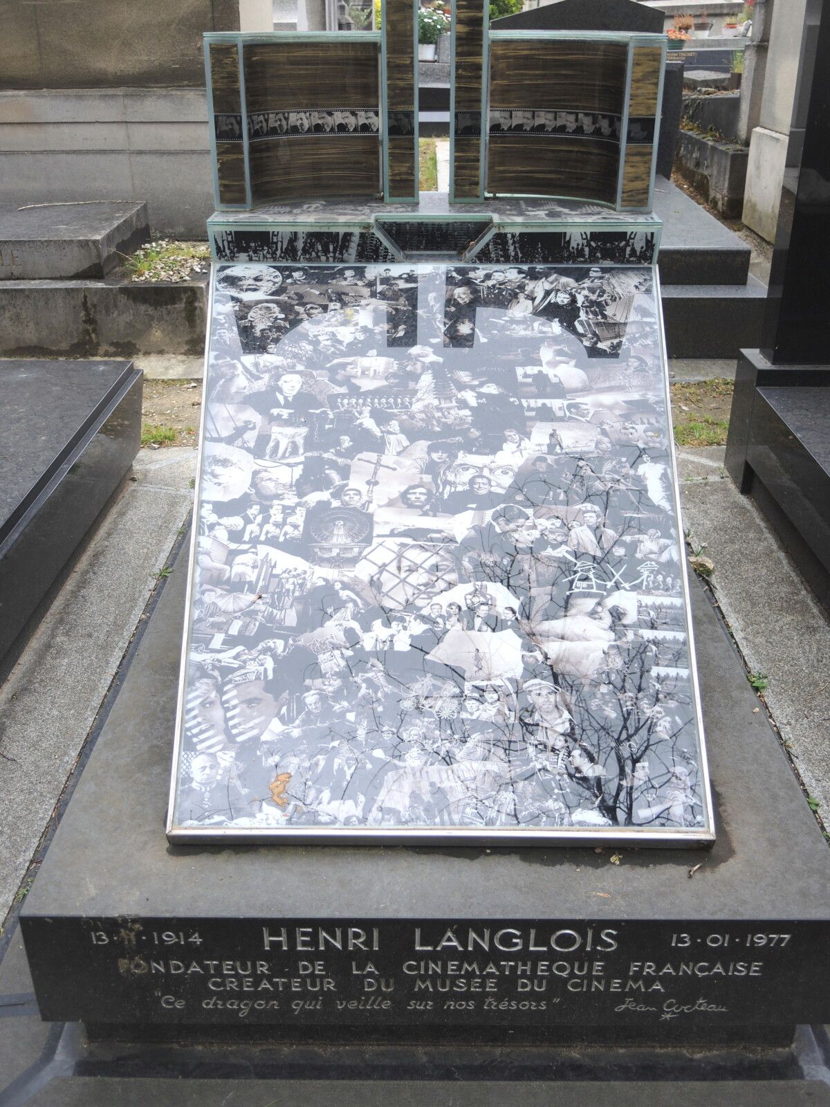 Paris, cimetière Montparnassse, tombe d'Henri Langlois (75)