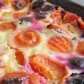 Clafoutis aux fruits de saison, aujourd'hui c'est cerise-abricot