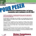 Elections Conseil d'Administration de Safran : pour peser, renouvelez votre confiance à la CFE-CGC !