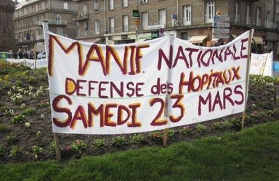 Vire, manif hôpitaux 23 mars