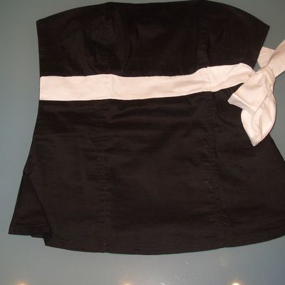 Bustier noir et blanc