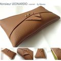 Porte monnaie Monsieur LEONARDO -caramel- 