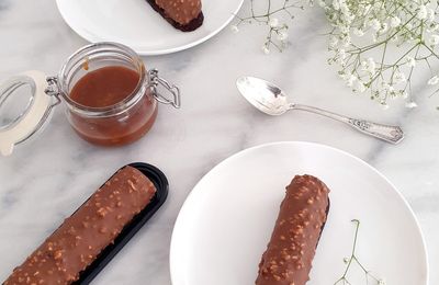 Les fingers au chocolat et au caramel.