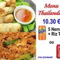 Menu Thailandais