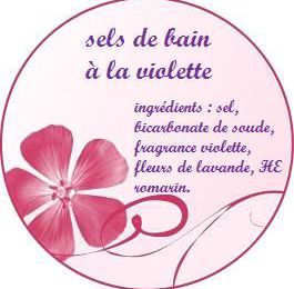 Sels de bain à la violette et à la lavande