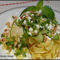 Tagliatelles aux courgettes et à la fêta