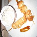 BROCHETTES FRITES DE POULET / FROMAGE