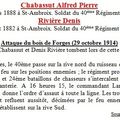 29 octobre 1914. Les soldats Chabassut et Rivière tombent au Bois des Forges