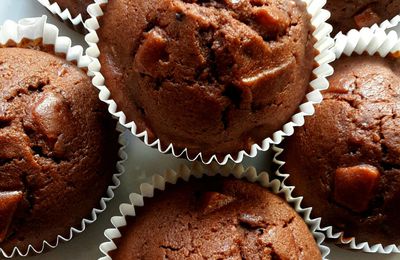 Recette de mes muffins Poire et Cacao sans gluten ni produits laitiers