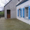 Terrasse en bois traité (photo M. Netter)