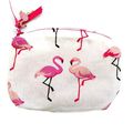 VENDU Petit Porte-Monnaie Flamants Roses en Coton breloque flamant rose