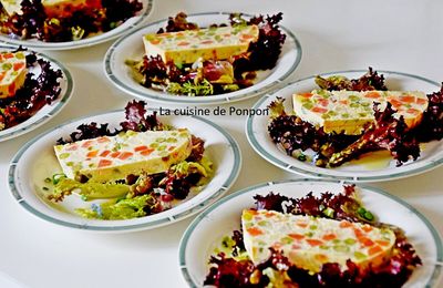 Terrine de petits pois, carottes et navets, sans farine, végétarien