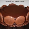 Gateau au chocolat de Cyril Lignac avec un glacage....