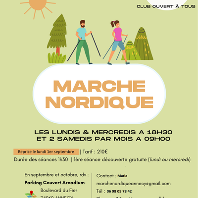 Pré-inscription marche nordique saison 2025 - 2026