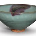 A purple-splashed 'Jun' conical bowl, Yuan-Ming dynasty (1279-1644)
