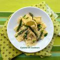 Raviolis aux asperges et sauce citronnée 
