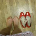 les chaussures rouges