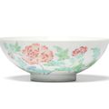 A 'boneless' famille rose 'floral' bowl, Yongzheng six-character mark and of the period (1723-1735)