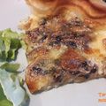 Tarte croustillante mozzarella champignons (C. Lignac)