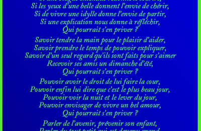 Qui pourrait s'en priver ?